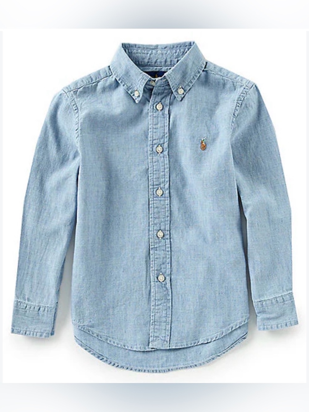 Ralph Lauren Light Blue Denim Button-Down Shirt 100% cotton